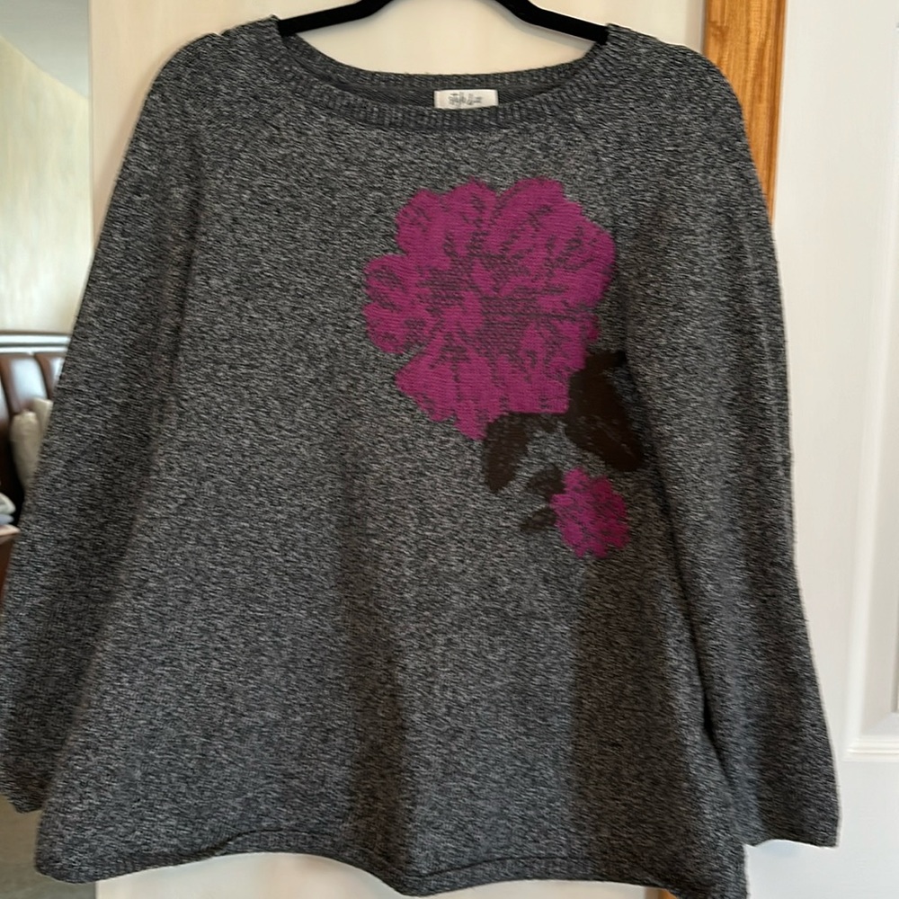 Floral Design Sweater